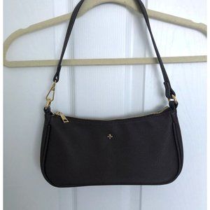 Shoulder Bag in Brown Faux Leather